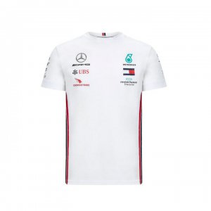 T-Shirt Mercedes-AMG Petronas Motorsport Team Homme 2021 Formule 1 Blanc