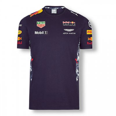 T-Shirt Aston Martin Red Bull Racing Homme 2021 Sponsor F1 Racing Formula Team Marine